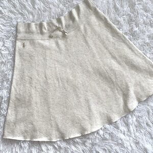 NWOT Ralph Lauren butter cream Heather gray sweatshirt mat skirt